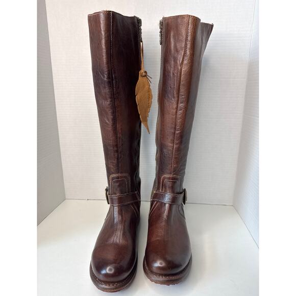 Bed Stu Glaye Tall Riding Knee High Boots Rustic Teak 8.5 - Picture 8 of 13